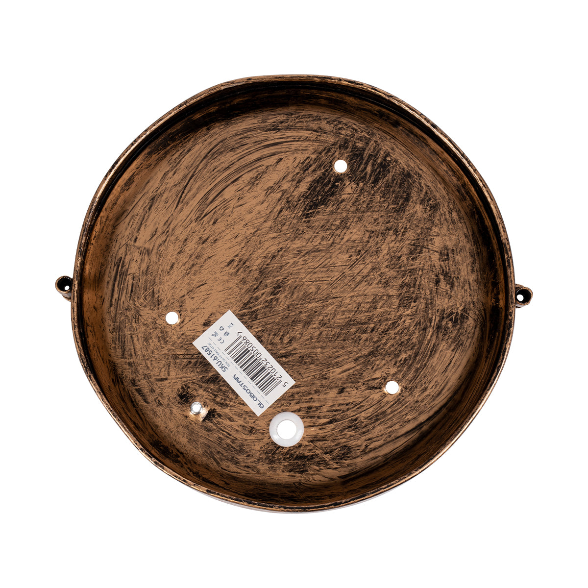 BOATLIGHT 61587 Vintage Φωτιστικό Καραβοχελώνα Τοίχου & Οροφής με Ντουί 1 x E27 AC 220-240V Αδιάβροχο IP65 - Μπρονζέ Εφέ Σκουριάς Ματ - Μ17.5 x Π17.5 x Υ9