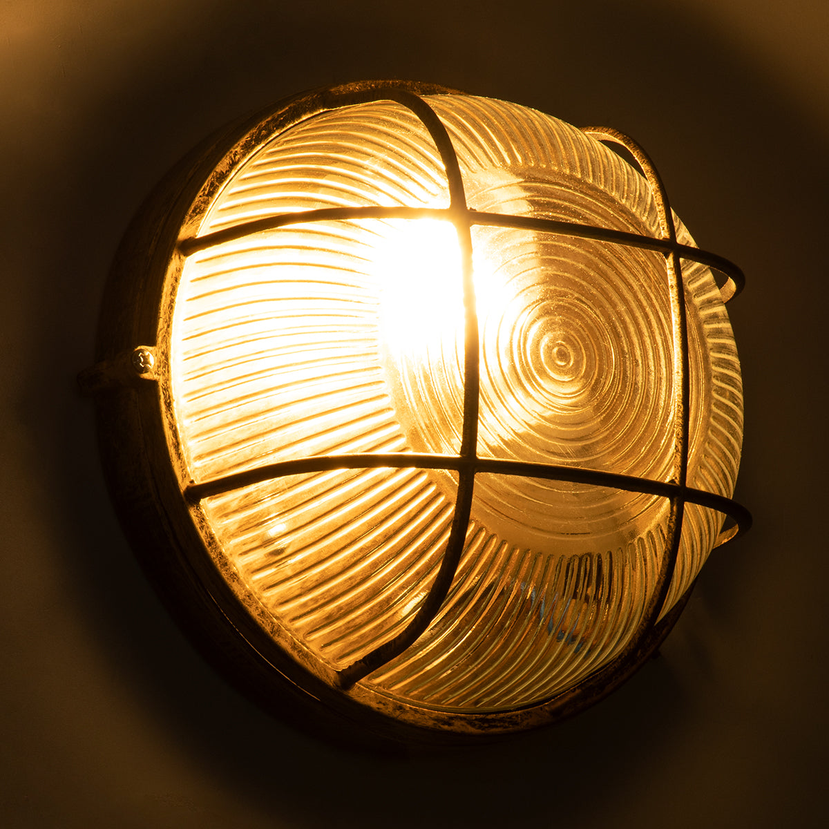 BOATLIGHT 61587 Vintage Φωτιστικό Καραβοχελώνα Τοίχου & Οροφής με Ντουί 1 x E27 AC 220-240V Αδιάβροχο IP65 - Μπρονζέ Εφέ Σκουριάς Ματ - Μ17.5 x Π17.5 x Υ9