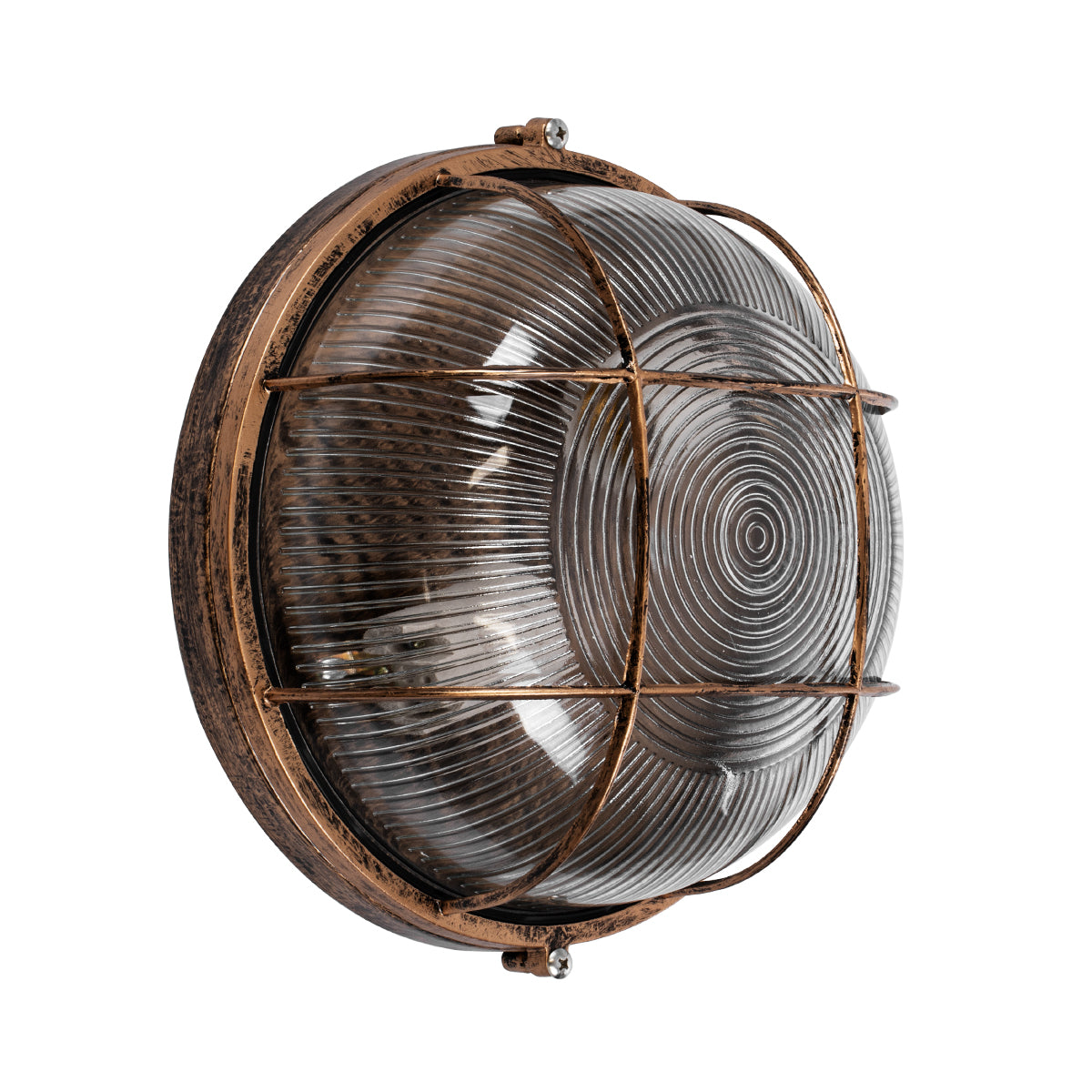 BOATLIGHT 61590 Vintage Φωτιστικό Καραβοχελώνα Τοίχου & Οροφής με Ντουί 2 x E27 AC 220-240V Αδιάβροχο IP65 - Χάλκινο Παλαιωμένο Εφέ Σκουριάς Ματ - Μ24 x Π24 x Υ11