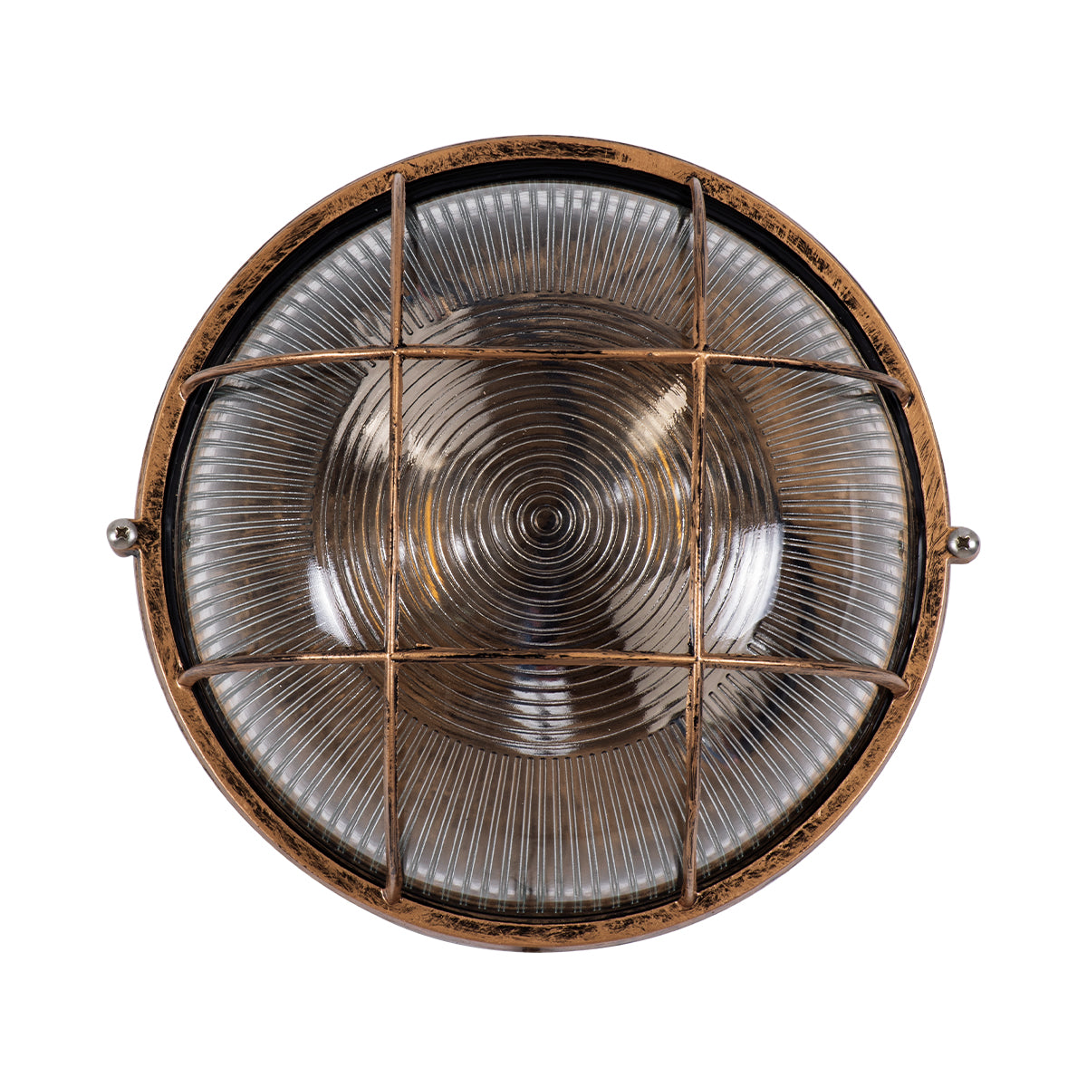 BOATLIGHT 61590 Vintage Φωτιστικό Καραβοχελώνα Τοίχου & Οροφής με Ντουί 2 x E27 AC 220-240V Αδιάβροχο IP65 - Χάλκινο Παλαιωμένο Εφέ Σκουριάς Ματ - Μ24 x Π24 x Υ11