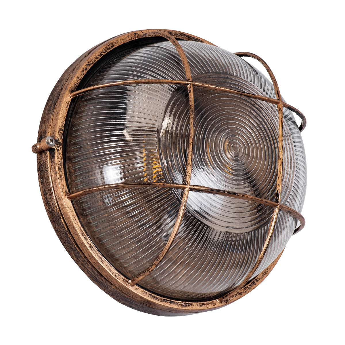 BOATLIGHT 61590 Vintage Φωτιστικό Καραβοχελώνα Τοίχου & Οροφής με Ντουί 2 x E27 AC 220-240V Αδιάβροχο IP65 - Χάλκινο Παλαιωμένο Εφέ Σκουριάς Ματ - Μ24 x Π24 x Υ11