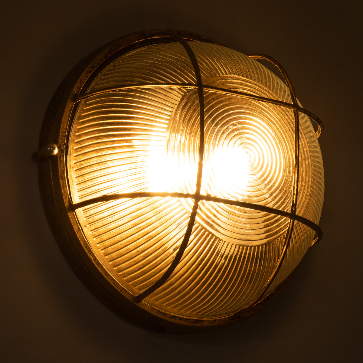 BOATLIGHT 61590 Vintage Φωτιστικό Καραβοχελώνα Τοίχου & Οροφής με Ντουί 2 x E27 AC 220-240V Αδιάβροχο IP65 - Χάλκινο Παλαιωμένο Εφέ Σκουριάς Ματ - Μ24 x Π24 x Υ11