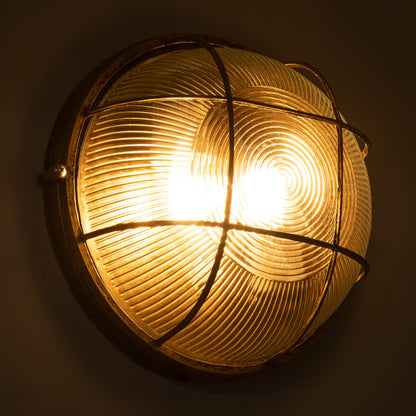 BOATLIGHT 61590 Vintage Φωτιστικό Καραβοχελώνα Τοίχου & Οροφής με Ντουί 2 x E27 AC 220-240V Αδιάβροχο IP65 - Χάλκινο Παλαιωμένο Εφέ Σκουριάς Ματ - Μ24 x Π24 x Υ11