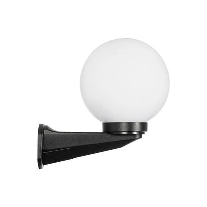 AGROS 61592 Φωτιστικό Τοίχου - Απλίκα Κήπου με Ντουί 1 x E27 AC 220-240V Αδιάβροχο IP65 - Λευκό & Μάυρο - Μ20 x Π20 x Υ30cm