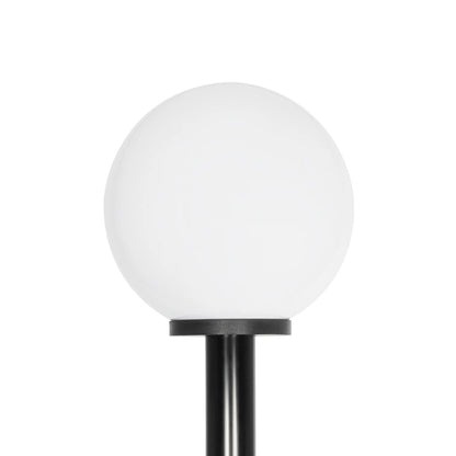 AGROS 61597 Φωτιστικό Κολωνάκι Κήπου με Ντουί 1 x E27 AC 220-240V Αδιάβροχο IP65 - Λευκό & Μάυρο - Μ30 x Π30 x Υ240cm