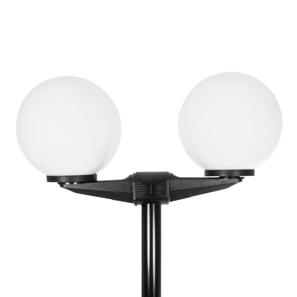 AGROS 61598 Φωτιστικό Κολωνάκι Κήπου με Ντουί 2 x E27 AC 220-240V Αδιάβροχο IP65 - Λευκό & Μάυρο - Μ75 x Π30 x Υ240cm