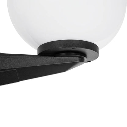 AGROS 61598 Φωτιστικό Κολωνάκι Κήπου με Ντουί 2 x E27 AC 220-240V Αδιάβροχο IP65 - Λευκό & Μάυρο - Μ75 x Π30 x Υ240cm