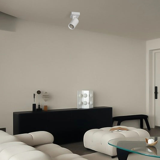 SPOTA KLV-101-0135 Κινούμενο Φωτιστικό Σποτ Οροφής για Λάμπα MR16 με Ντουί GU10 AC 220-240V IP20 - Λευκό Ματ - Μ7 x Π6 x Υ14