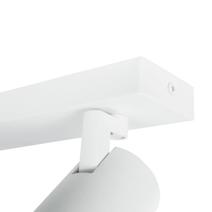 SPOTA KLV-101-0137 Κινούμενο Φωτιστικό Σποτ Οροφής για 2 Λάμπες MR16 με Ντουί GU10 AC 220-240V IP20 - Λευκό Ματ - Μ30 x Π6 x Υ14.5