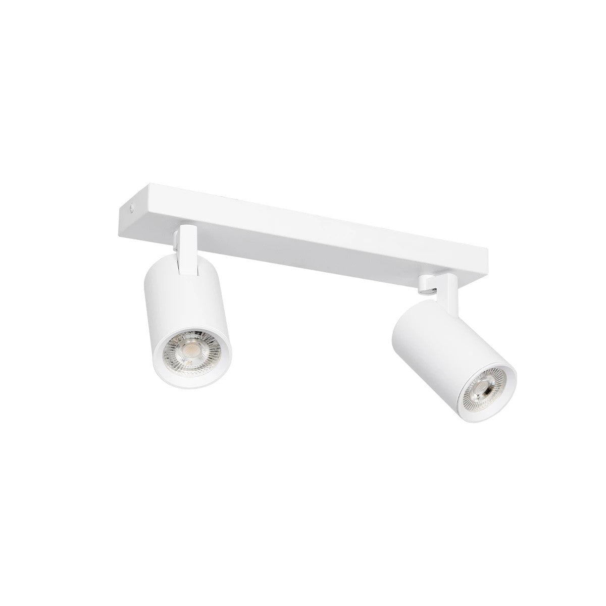 SPOTA KLV-101-0137 Κινούμενο Φωτιστικό Σποτ Οροφής για 2 Λάμπες MR16 με Ντουί GU10 AC 220-240V IP20 - Λευκό Ματ - Μ30 x Π6 x Υ14.5