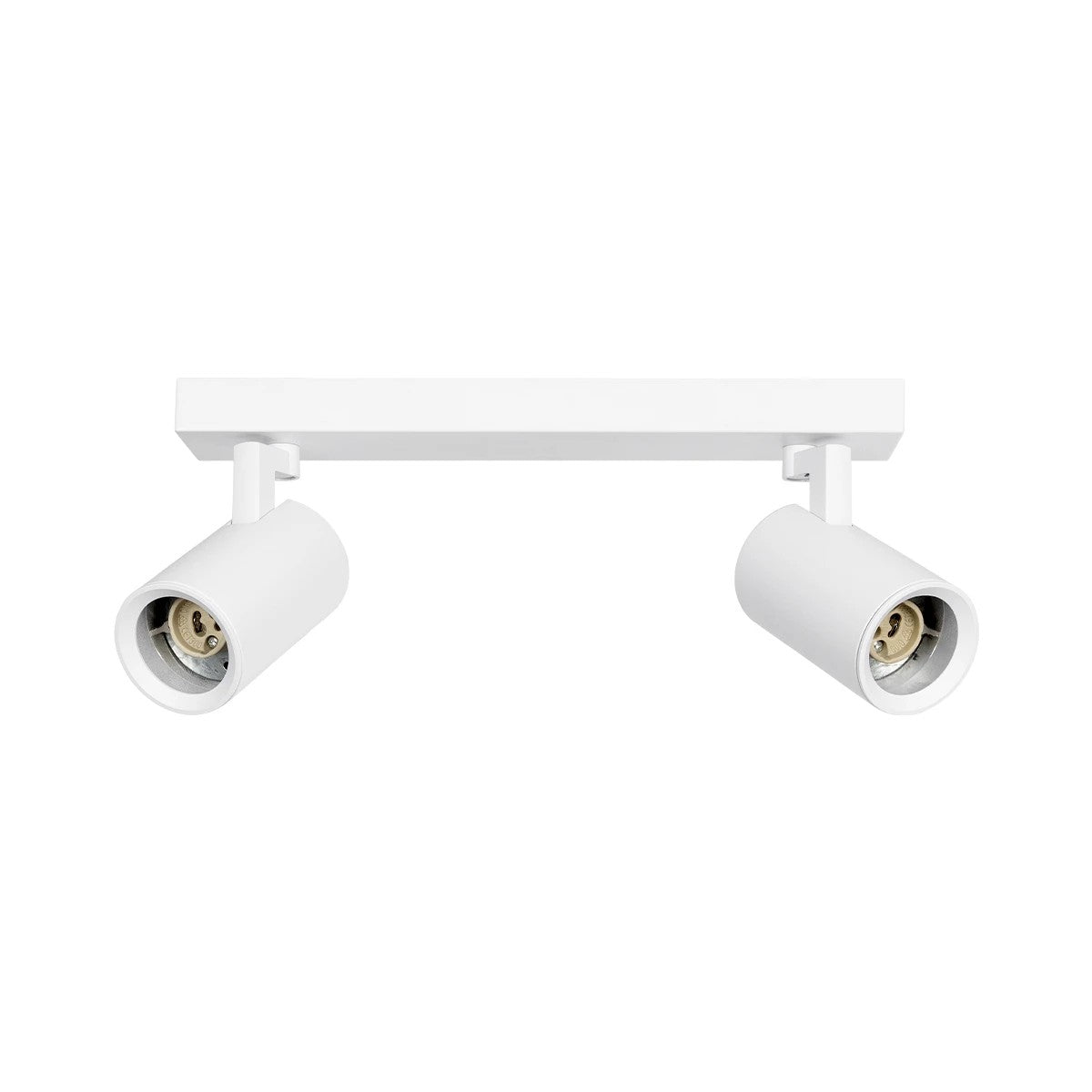 SPOTA KLV-101-0137 Κινούμενο Φωτιστικό Σποτ Οροφής για 2 Λάμπες MR16 με Ντουί GU10 AC 220-240V IP20 - Λευκό Ματ - Μ30 x Π6 x Υ14.5