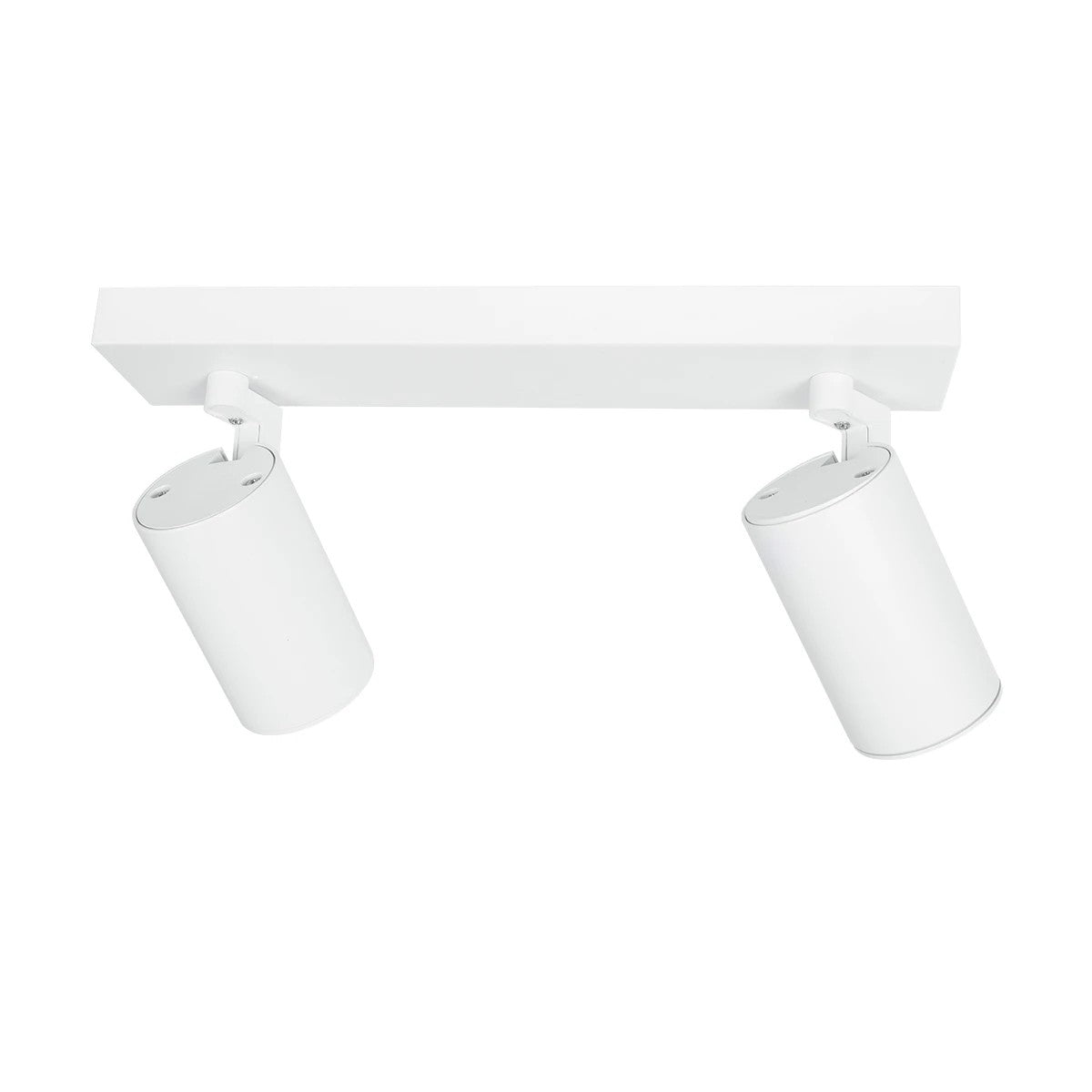 SPOTA KLV-101-0137 Κινούμενο Φωτιστικό Σποτ Οροφής για 2 Λάμπες MR16 με Ντουί GU10 AC 220-240V IP20 - Λευκό Ματ - Μ30 x Π6 x Υ14.5