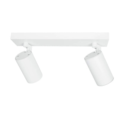SPOTA KLV-101-0137 Κινούμενο Φωτιστικό Σποτ Οροφής για 2 Λάμπες MR16 με Ντουί GU10 AC 220-240V IP20 - Λευκό Ματ - Μ30 x Π6 x Υ14.5