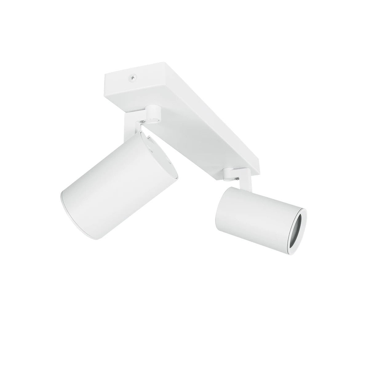 SPOTA KLV-101-0137 Κινούμενο Φωτιστικό Σποτ Οροφής για 2 Λάμπες MR16 με Ντουί GU10 AC 220-240V IP20 - Λευκό Ματ - Μ30 x Π6 x Υ14.5