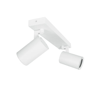 SPOTA KLV-101-0137 Κινούμενο Φωτιστικό Σποτ Οροφής για 2 Λάμπες MR16 με Ντουί GU10 AC 220-240V IP20 - Λευκό Ματ - Μ30 x Π6 x Υ14.5