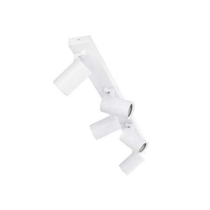 SPOTA KLV-101-0143 Κινούμενο Φωτιστικό Σποτ Οροφής για 5 Λάμπες MR16 με Ντουί GU10 AC 220-240V IP20 - Λευκό Ματ - Μ79.5 x Π6.3 x Υ14