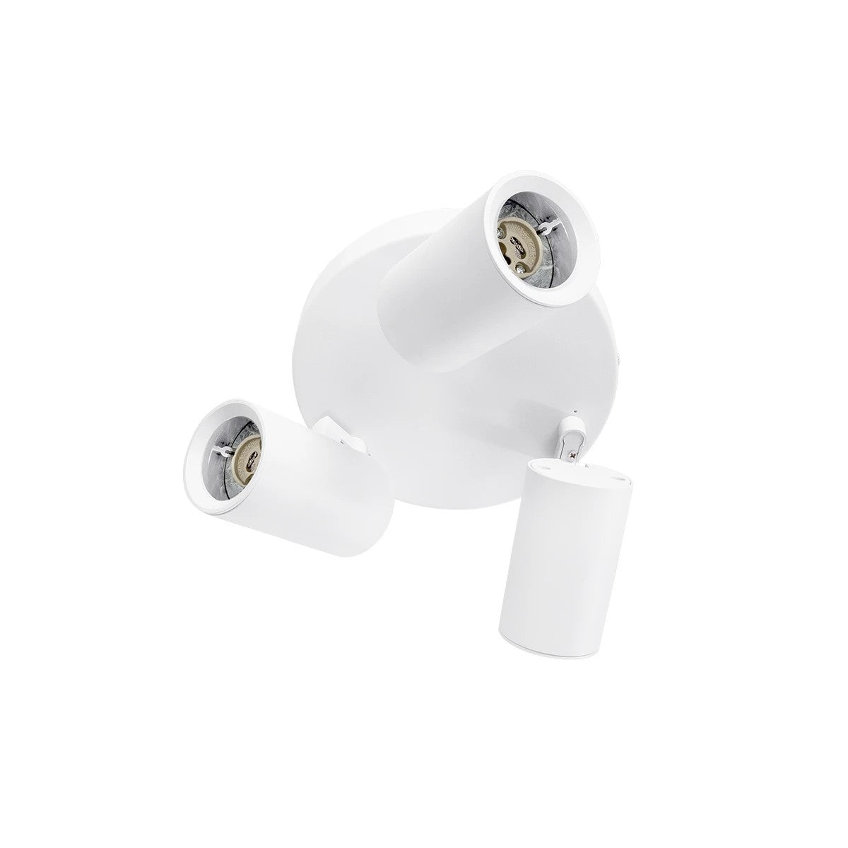 SPOTA KLV-101-0145 Κινούμενο Φωτιστικό Σποτ Οροφής για 3 Λάμπες MR16 με Ντουί GU10 AC 220-240V IP20 - Λευκό Ματ - Μ19 x Π19 x Υ14