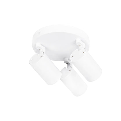 SPOTA KLV-101-0145 Κινούμενο Φωτιστικό Σποτ Οροφής για 3 Λάμπες MR16 με Ντουί GU10 AC 220-240V IP20 - Λευκό Ματ - Μ19 x Π19 x Υ14