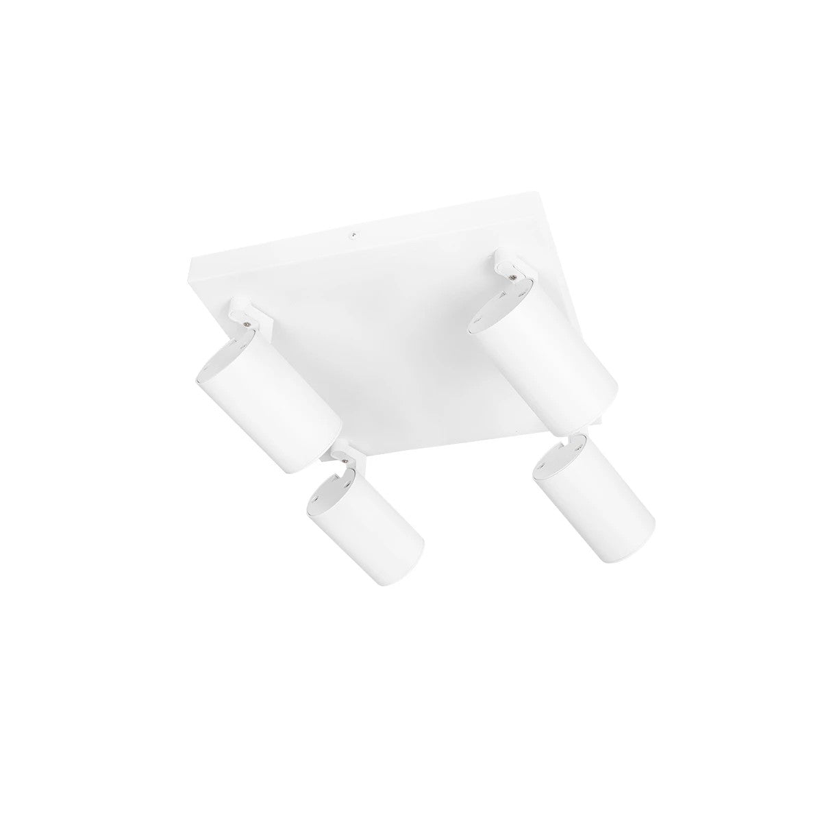 SPOTA KLV-101-0147 Κινούμενο Φωτιστικό Σποτ Οροφής για 4 Λάμπες MR16 με Ντουί GU10 AC 220-240V IP20 - Λευκό Ματ - Μ26 x Π26 x Υ14