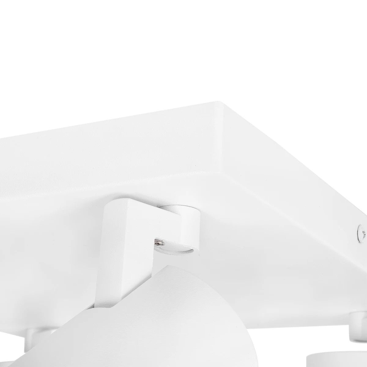 SPOTA KLV-101-0147 Κινούμενο Φωτιστικό Σποτ Οροφής για 4 Λάμπες MR16 με Ντουί GU10 AC 220-240V IP20 - Λευκό Ματ - Μ26 x Π26 x Υ14