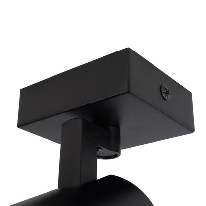 SPOTA KLV-101-0134 Κινούμενο Φωτιστικό Σποτ Οροφής για Λάμπα MR16 με Ντουί GU10 AC 220-240V IP20 - Μαύρο Ματ - Μ7 x Π6 x Υ14