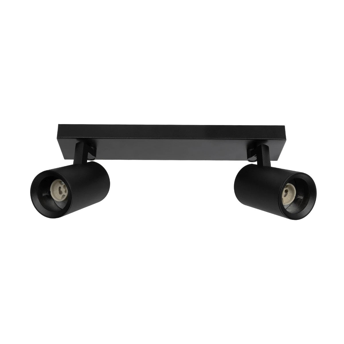 SPOTA KLV-101-0136 Κινούμενο Φωτιστικό Σποτ Οροφής για 2 Λάμπες MR16 με Ντουί GU10 AC 220-240V IP20 - Μαύρο Ματ - Μ30 x Π6 x Υ14.5