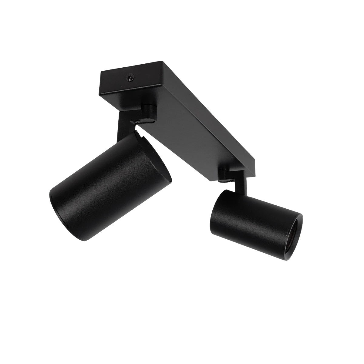 SPOTA KLV-101-0136 Κινούμενο Φωτιστικό Σποτ Οροφής για 2 Λάμπες MR16 με Ντουί GU10 AC 220-240V IP20 - Μαύρο Ματ - Μ30 x Π6 x Υ14.5