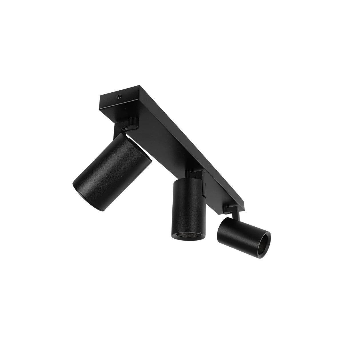 SPOTA KLV-101-0138 Κινούμενο Φωτιστικό Σποτ Οροφής για 3 Λάμπες MR16 με Ντουί GU10 AC 220-240V IP20 - Μαύρο Ματ - Μ48 x Π6.2 x Υ14