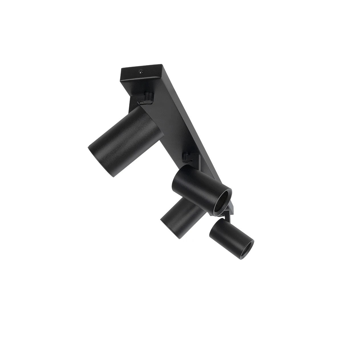 SPOTA KLV-101-0140 Κινούμενο Φωτιστικό Σποτ Οροφής για 4 Λάμπες MR16 με Ντουί GU10 AC 220-240V IP20 - Μαύρο Ματ - Μ64 x Π6 x Υ14