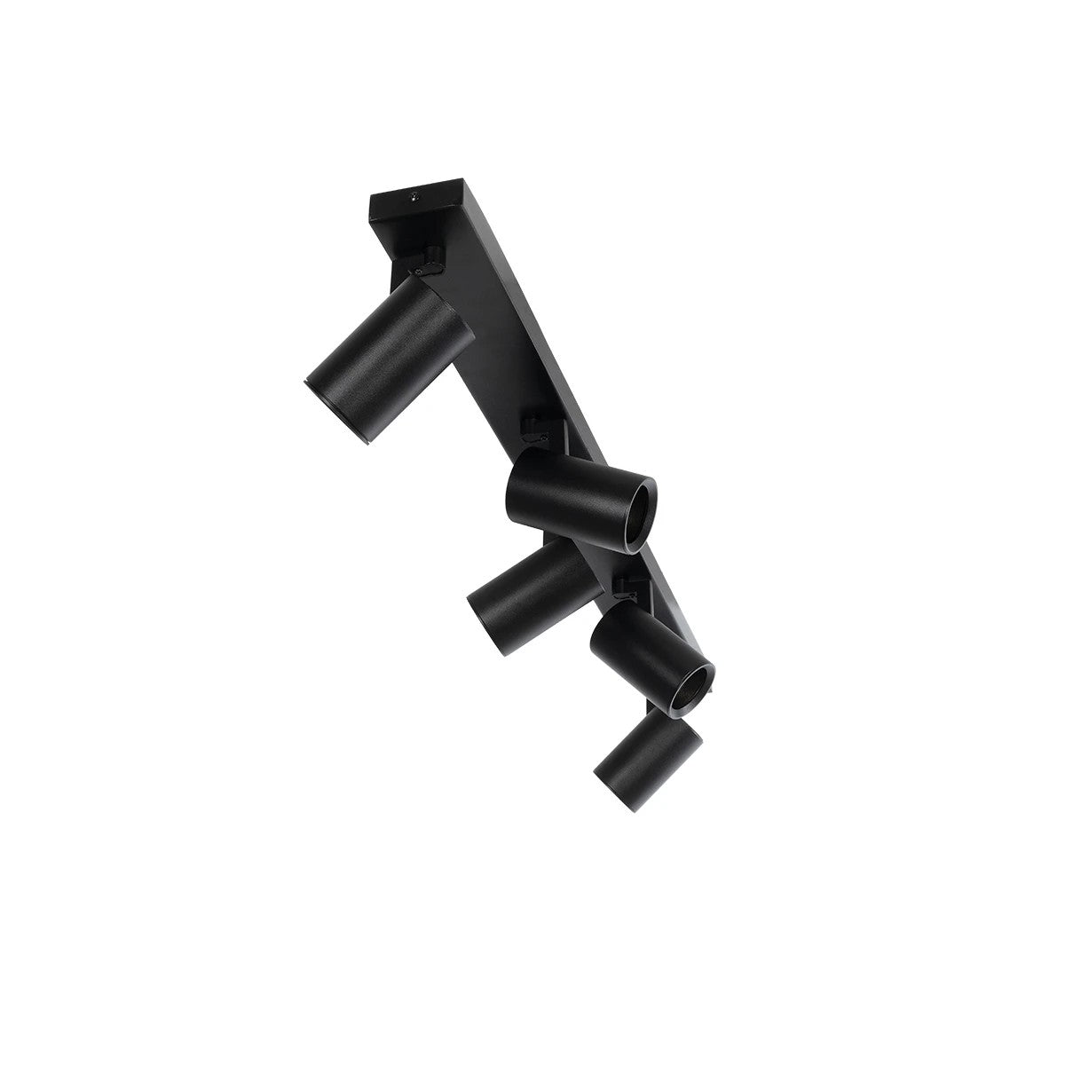 SPOTA KLV-101-0142 Κινούμενο Φωτιστικό Σποτ Οροφής για 5 Λάμπες MR16 με Ντουί GU10 AC 220-240V IP20 - Μαύρο Ματ - Μ79.5 x Π6.3 x Υ14