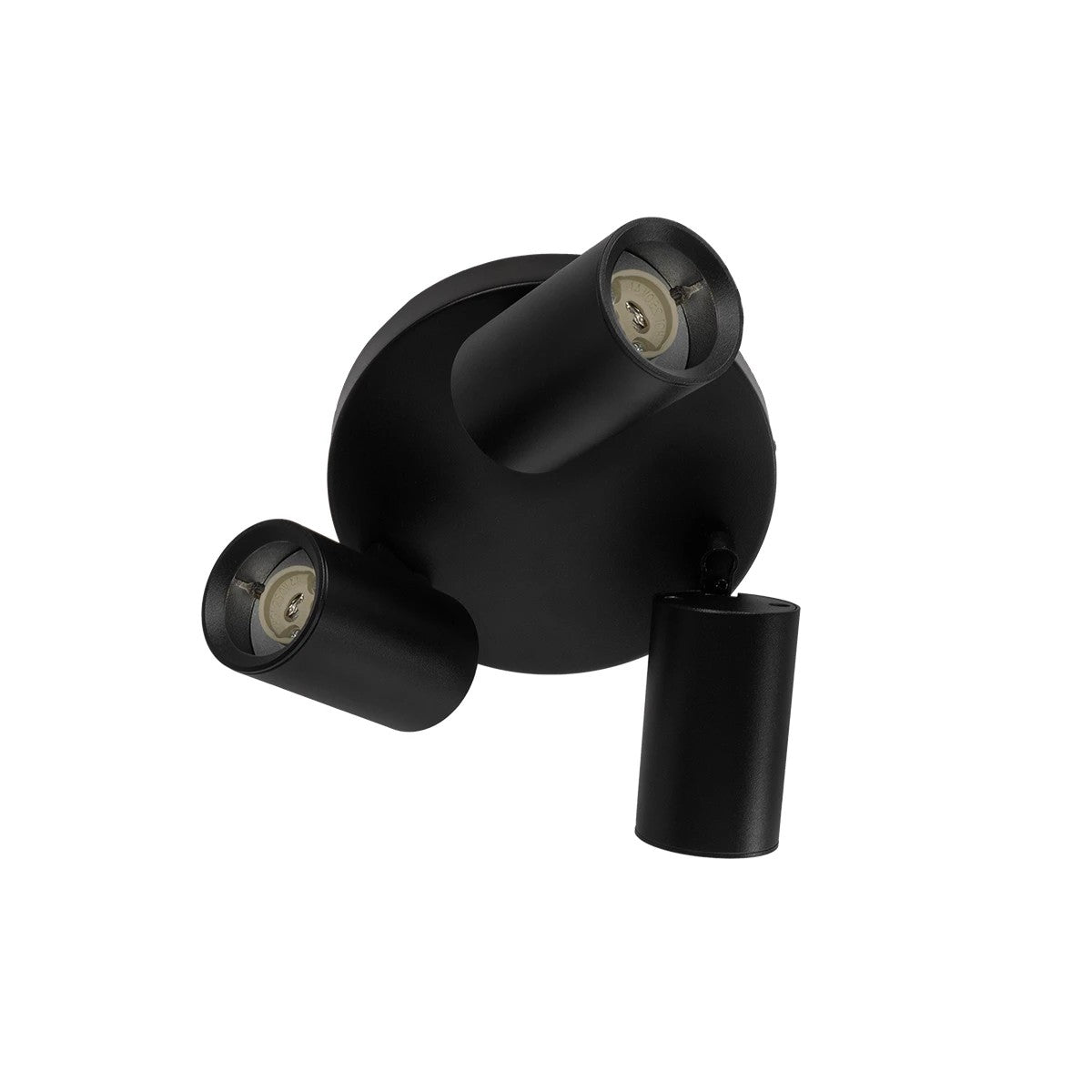 SPOTA KLV-101-0144 Κινούμενο Φωτιστικό Σποτ Οροφής για 3 Λάμπες MR16 με Ντουί GU10 AC 220-240V IP20 - Μαύρο Ματ - Μ19 x Π19 x Υ14