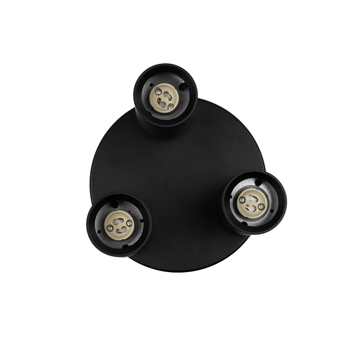 SPOTA KLV-101-0144 Κινούμενο Φωτιστικό Σποτ Οροφής για 3 Λάμπες MR16 με Ντουί GU10 AC 220-240V IP20 - Μαύρο Ματ - Μ19 x Π19 x Υ14