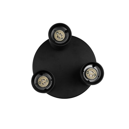 SPOTA KLV-101-0144 Κινούμενο Φωτιστικό Σποτ Οροφής για 3 Λάμπες MR16 με Ντουί GU10 AC 220-240V IP20 - Μαύρο Ματ - Μ19 x Π19 x Υ14