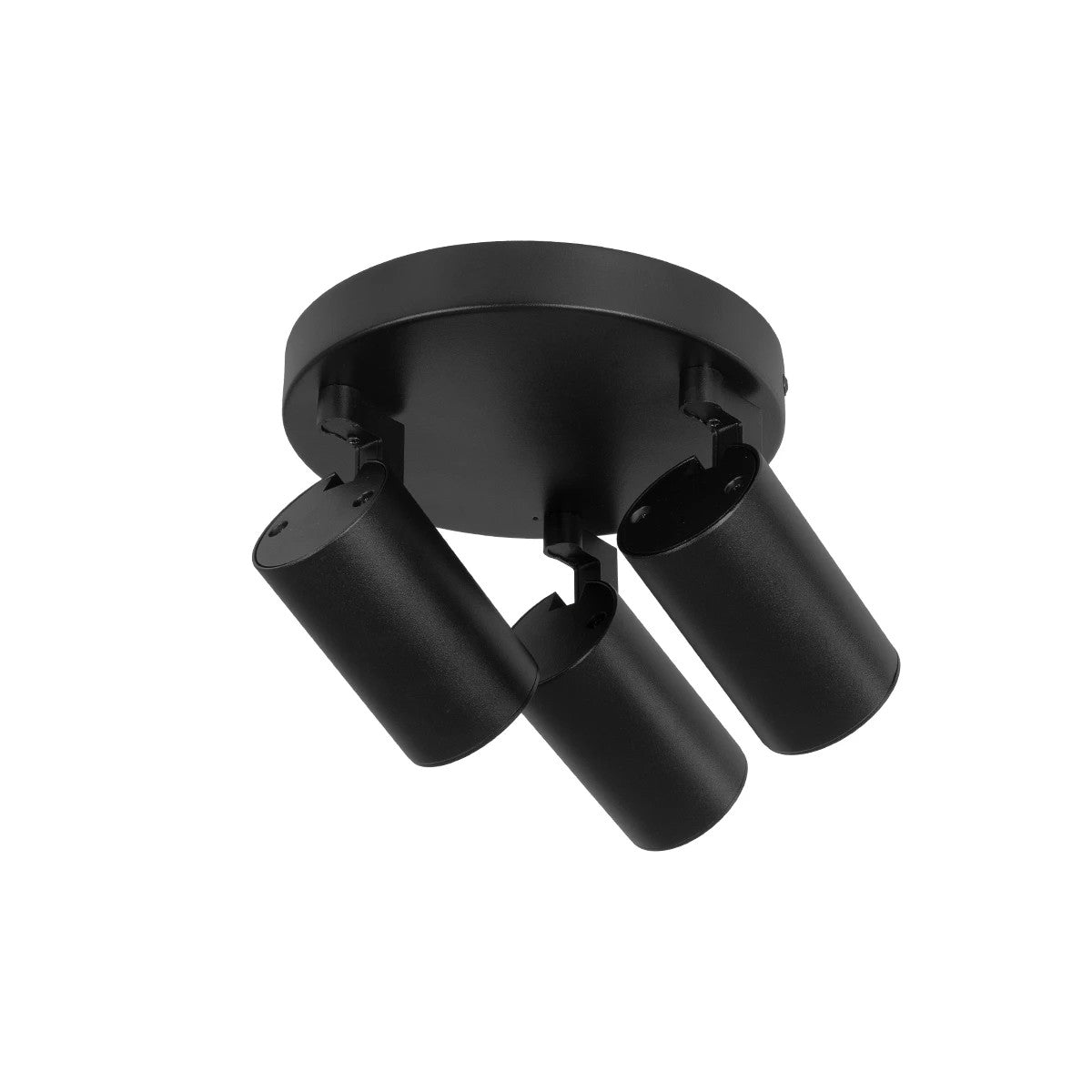 SPOTA KLV-101-0144 Κινούμενο Φωτιστικό Σποτ Οροφής για 3 Λάμπες MR16 με Ντουί GU10 AC 220-240V IP20 - Μαύρο Ματ - Μ19 x Π19 x Υ14