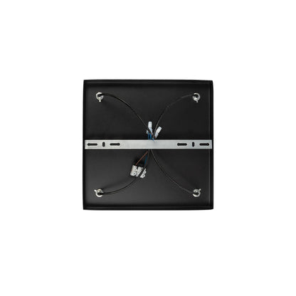 SPOTA KLV-101-0146 Κινούμενο Φωτιστικό Σποτ Οροφής για 4 Λάμπες MR16 με Ντουί GU10 AC 220-240V IP20 - Μαύρο Ματ - Μ26 x Π26 x Υ14