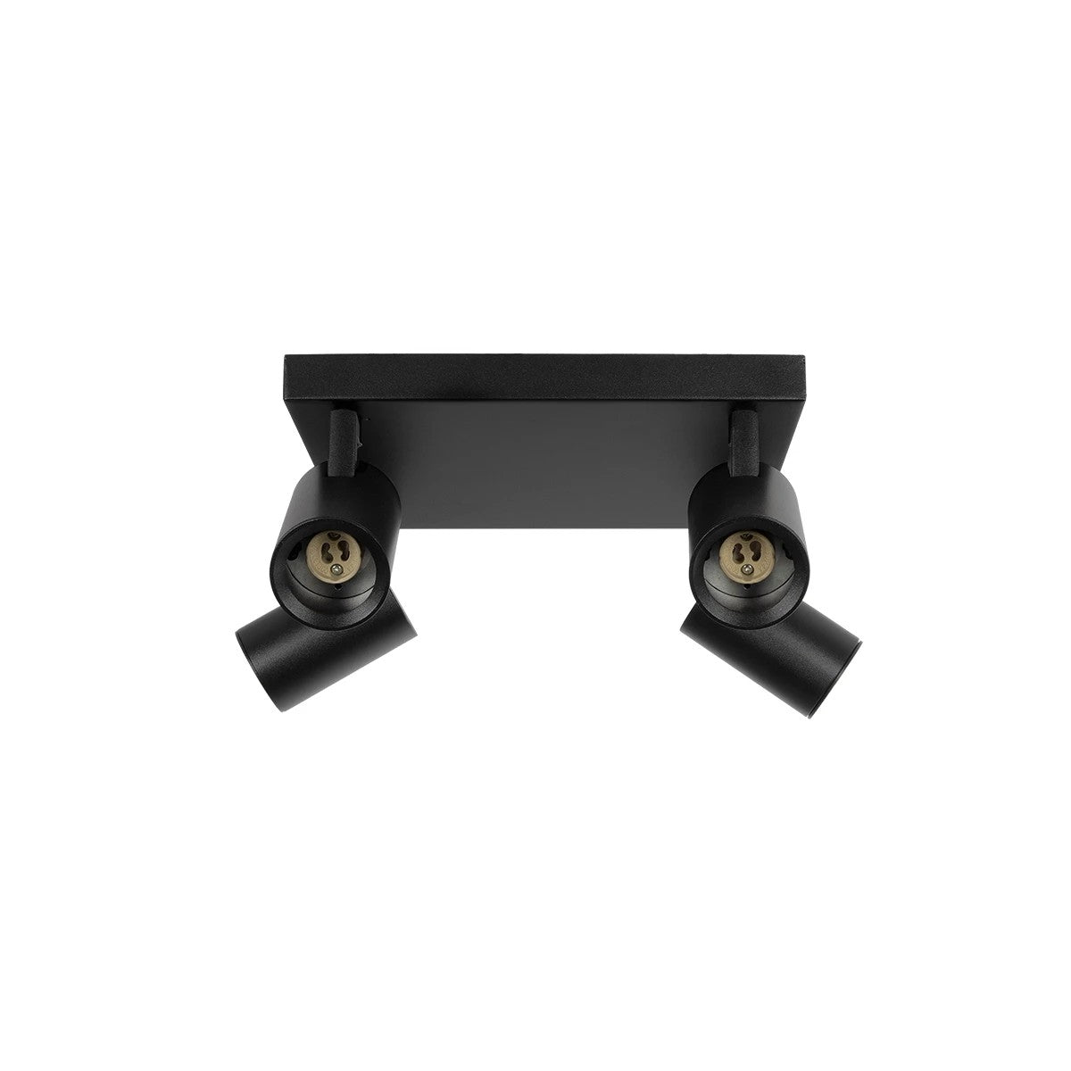 SPOTA KLV-101-0146 Κινούμενο Φωτιστικό Σποτ Οροφής για 4 Λάμπες MR16 με Ντουί GU10 AC 220-240V IP20 - Μαύρο Ματ - Μ26 x Π26 x Υ14
