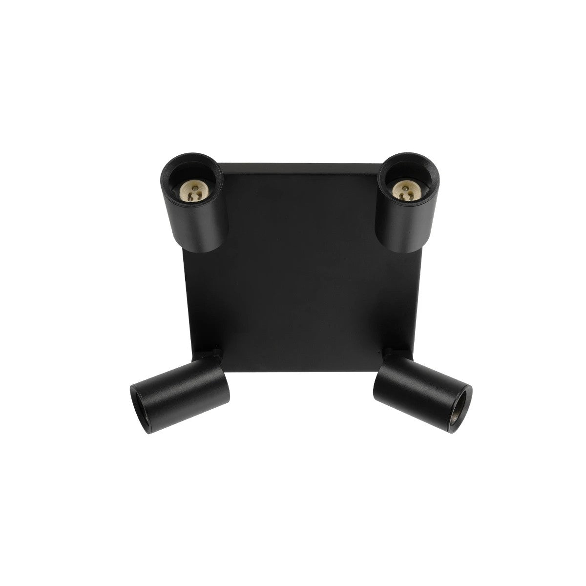 SPOTA KLV-101-0146 Κινούμενο Φωτιστικό Σποτ Οροφής για 4 Λάμπες MR16 με Ντουί GU10 AC 220-240V IP20 - Μαύρο Ματ - Μ26 x Π26 x Υ14