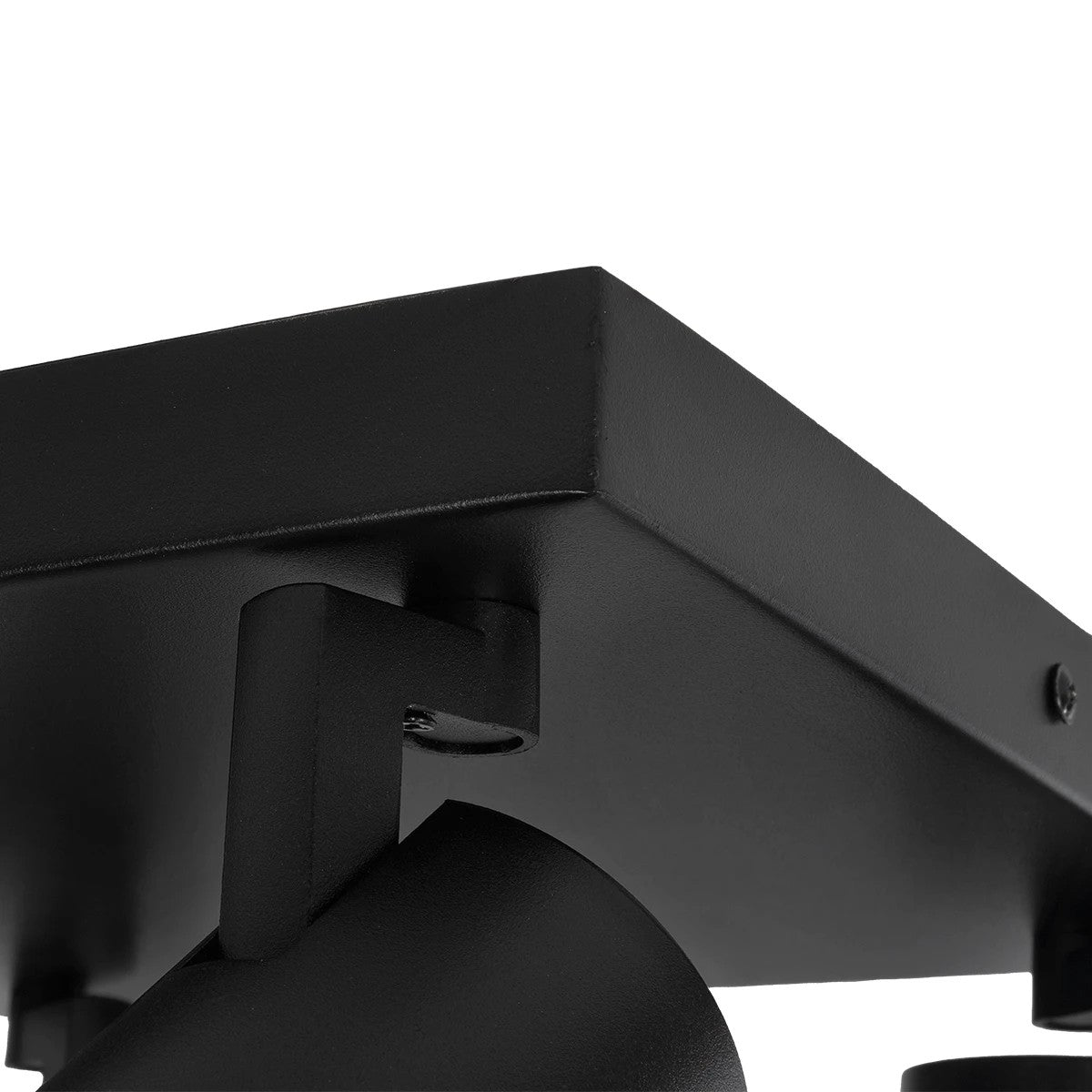 SPOTA KLV-101-0146 Κινούμενο Φωτιστικό Σποτ Οροφής για 4 Λάμπες MR16 με Ντουί GU10 AC 220-240V IP20 - Μαύρο Ματ - Μ26 x Π26 x Υ14