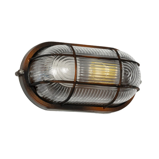 BOATLIGHT 61622 Vintage Φωτιστικό Καραβοχελώνα Τοίχου - Απλίκα με Ντουί 1 x E27 AC 220-240V Αδιάβροχο IP65 - Χάλκινο Παλαιωμένο Εφέ Σκουριάς Ματ - Μ21 x Π10.4 x Υ9