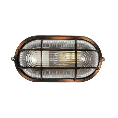 BOATLIGHT 61622 Vintage Φωτιστικό Καραβοχελώνα Τοίχου - Απλίκα με Ντουί 1 x E27 AC 220-240V Αδιάβροχο IP65 - Χάλκινο Παλαιωμένο Εφέ Σκουριάς Ματ - Μ21 x Π10.4 x Υ9