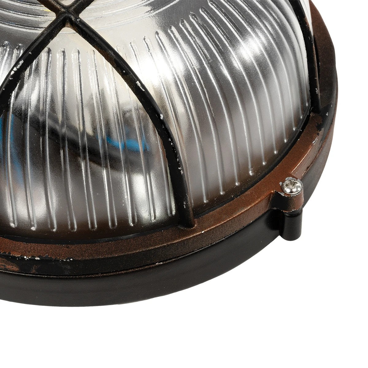 BOATLIGHT 61623 Vintage Φωτιστικό Καραβοχελώνα Τοίχου & Οροφής με Ντουί 1 x E27 AC 220-240V Αδιάβροχο IP65 - Χάλκινο Παλαιωμένο Εφέ Σκουριάς Ματ - Μ17.5 x Π17.5 x Υ9