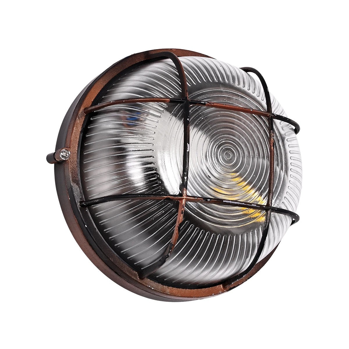 BOATLIGHT 61623 Vintage Φωτιστικό Καραβοχελώνα Τοίχου & Οροφής με Ντουί 1 x E27 AC 220-240V Αδιάβροχο IP65 - Χάλκινο Παλαιωμένο Εφέ Σκουριάς Ματ - Μ17.5 x Π17.5 x Υ9