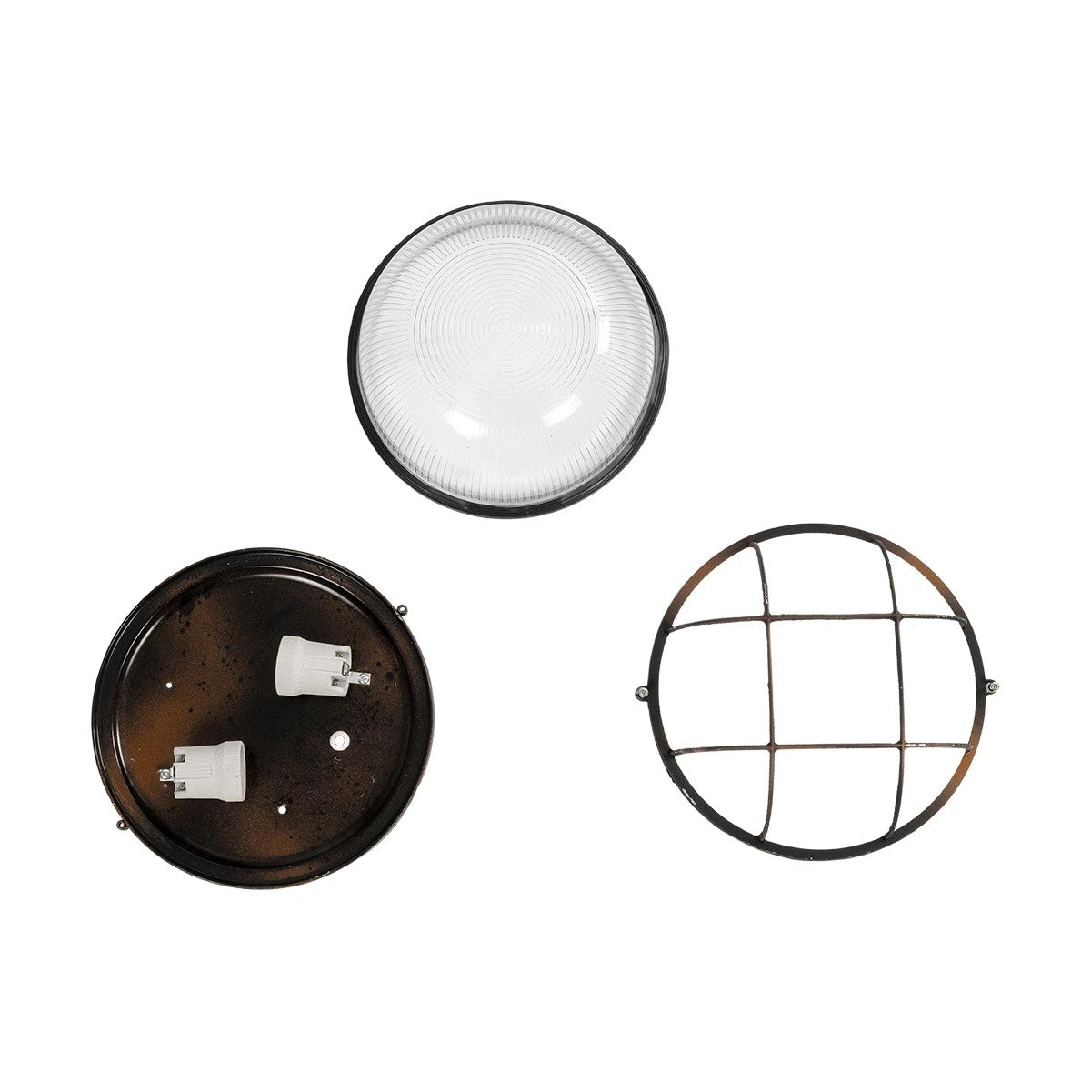 BOATLIGHT 61624 Vintage Φωτιστικό Καραβοχελώνα Τοίχου & Οροφής με Ντουί 2 x E27 AC 220-240V Αδιάβροχο IP65 - Χάλκινο Παλαιωμένο Εφέ Σκουριάς Ματ - Μ24 x Π24 x Υ11