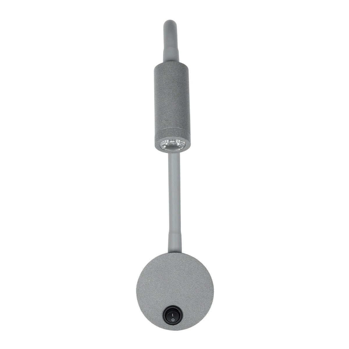 GOOSE 61689 Φωτιστικό Τοίχου - Απλίκα LED 3W 300lm 36° AC 220-240V IP20 - Reading Light - Θερμό Λευκό 2700K Γκρι Αλουμίνιο - Μ6.5 x Π22.5 x Υ23cm