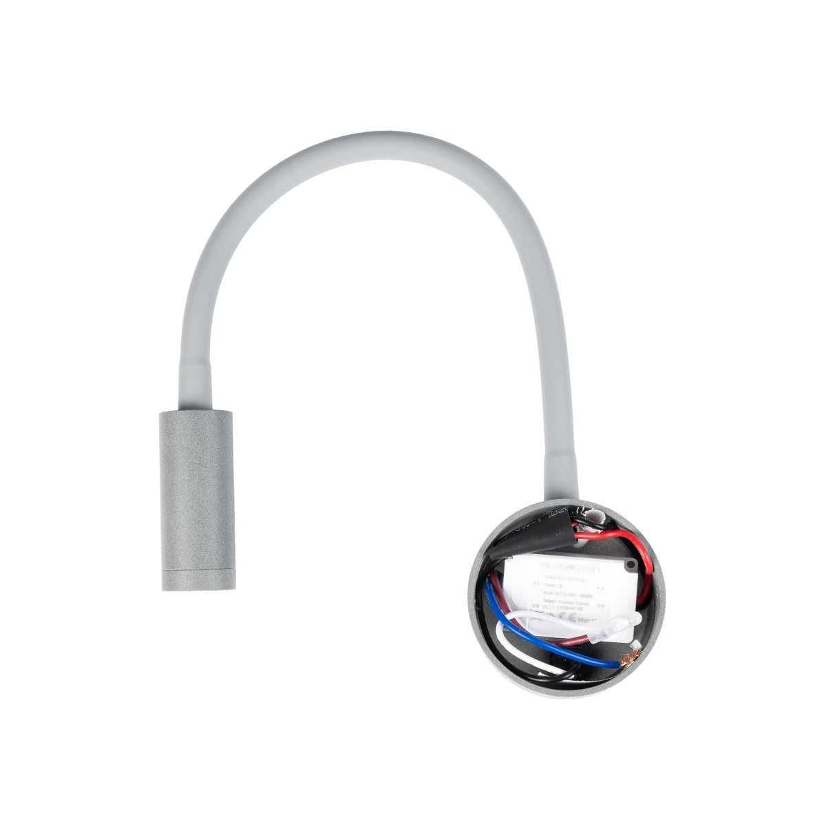 GOOSE 61689 Φωτιστικό Τοίχου - Απλίκα LED 3W 300lm 36° AC 220-240V IP20 - Reading Light - Θερμό Λευκό 2700K Γκρι Αλουμίνιο - Μ6.5 x Π22.5 x Υ23cm