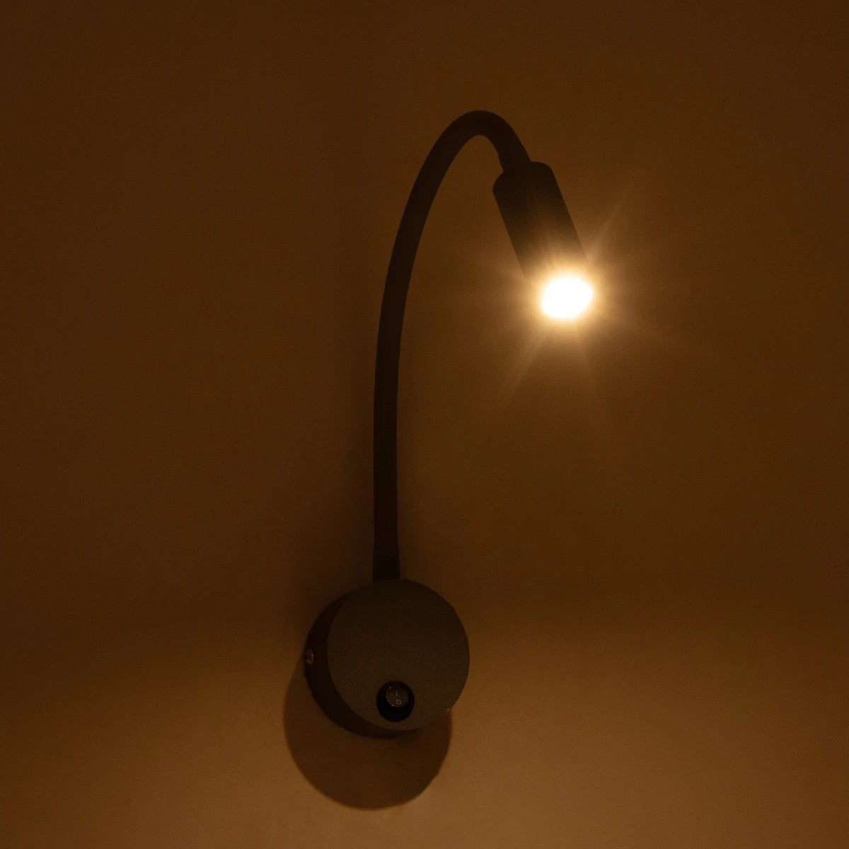GOOSE 61689 Φωτιστικό Τοίχου - Απλίκα LED 3W 300lm 36° AC 220-240V IP20 - Reading Light - Θερμό Λευκό 2700K Γκρι Αλουμίνιο - Μ6.5 x Π22.5 x Υ23cm