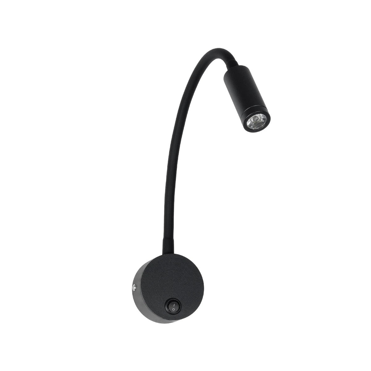 GOOSE 61690 Φωτιστικό Τοίχου - Απλίκα LED 3W 300lm 36° AC 220-240V IP20 - Reading Light - Θερμό Λευκό 2700K Μαύρο Αλουμίνιο - Μ6.5 x Π22.5 x Υ23cm