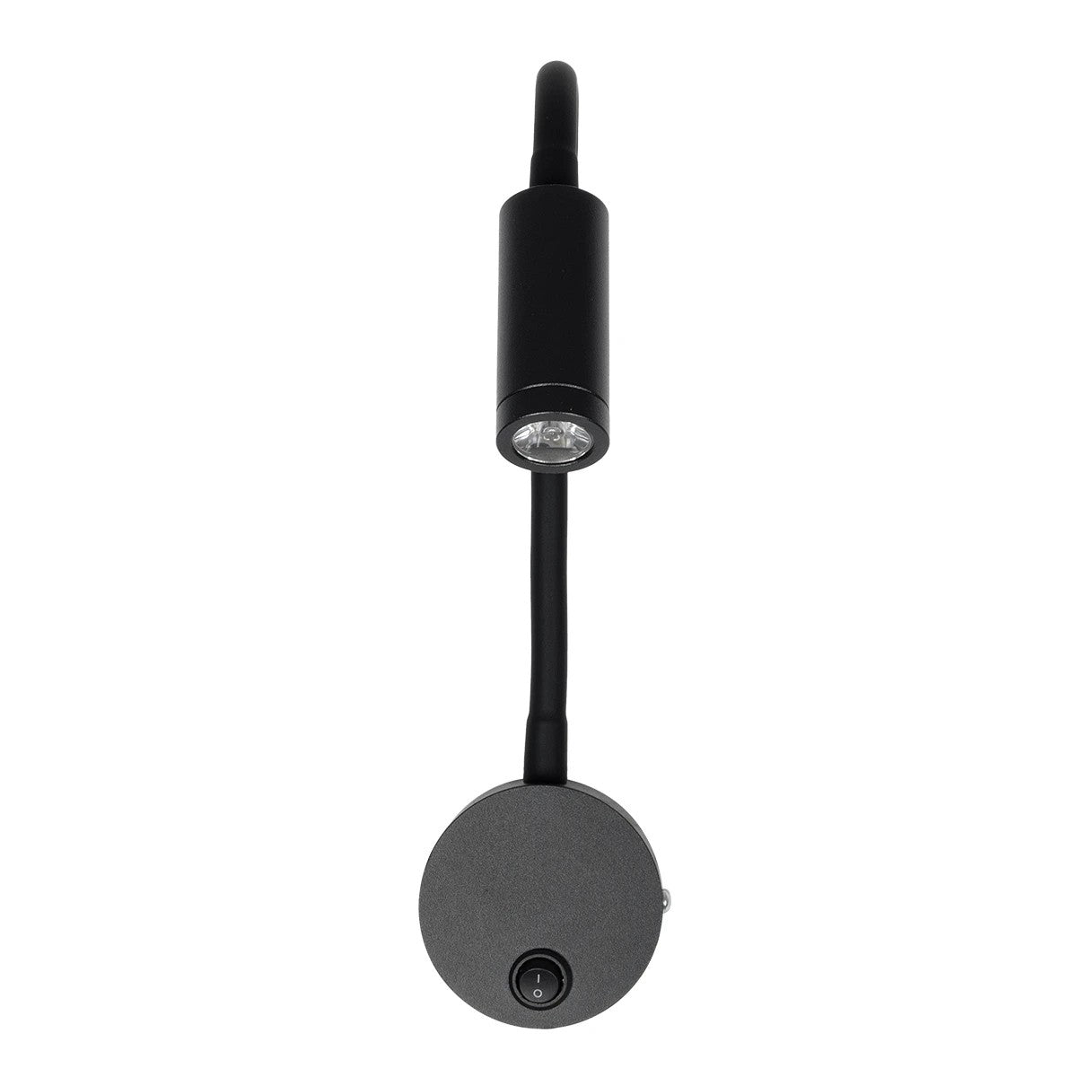 GOOSE 61690 Φωτιστικό Τοίχου - Απλίκα LED 3W 300lm 36° AC 220-240V IP20 - Reading Light - Θερμό Λευκό 2700K Μαύρο Αλουμίνιο - Μ6.5 x Π22.5 x Υ23cm