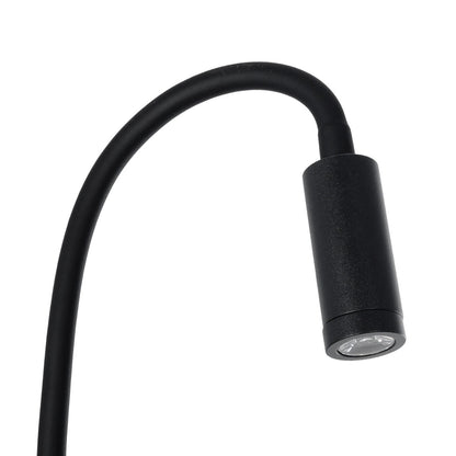 GOOSE 61690 Φωτιστικό Τοίχου - Απλίκα LED 3W 300lm 36° AC 220-240V IP20 - Reading Light - Θερμό Λευκό 2700K Μαύρο Αλουμίνιο - Μ6.5 x Π22.5 x Υ23cm