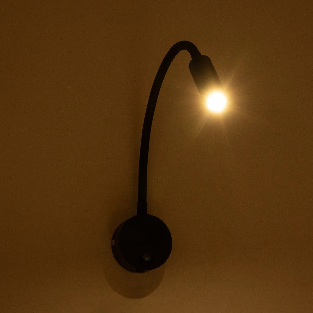 GOOSE 61690 Φωτιστικό Τοίχου - Απλίκα LED 3W 300lm 36° AC 220-240V IP20 - Reading Light - Θερμό Λευκό 2700K Μαύρο Αλουμίνιο - Μ6.5 x Π22.5 x Υ23cm